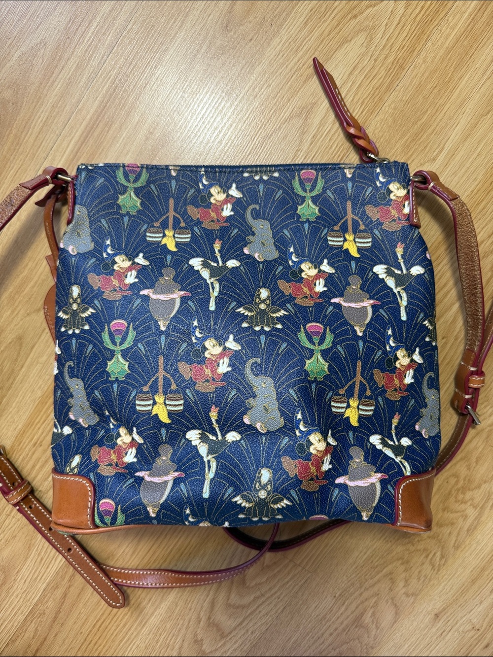 Dooney & Bourke Navy Fantasia 80th Anniversary Crossbody Letter Carrier - Picture 12 of 16